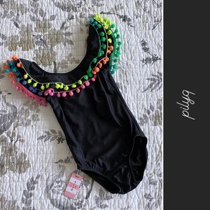 Pilyq PQ Pom-Pom Swimsuit Black NWT• 2/2T